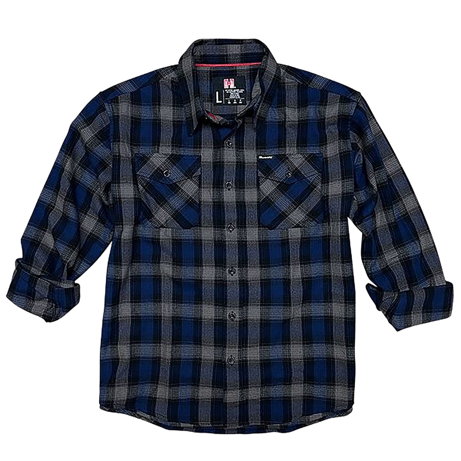 Hornady Gear 32205 Flannel Shirt 2XL Navy/Black/Gray Cotton/Polyester... - HDESIGN - RELAXED FIT