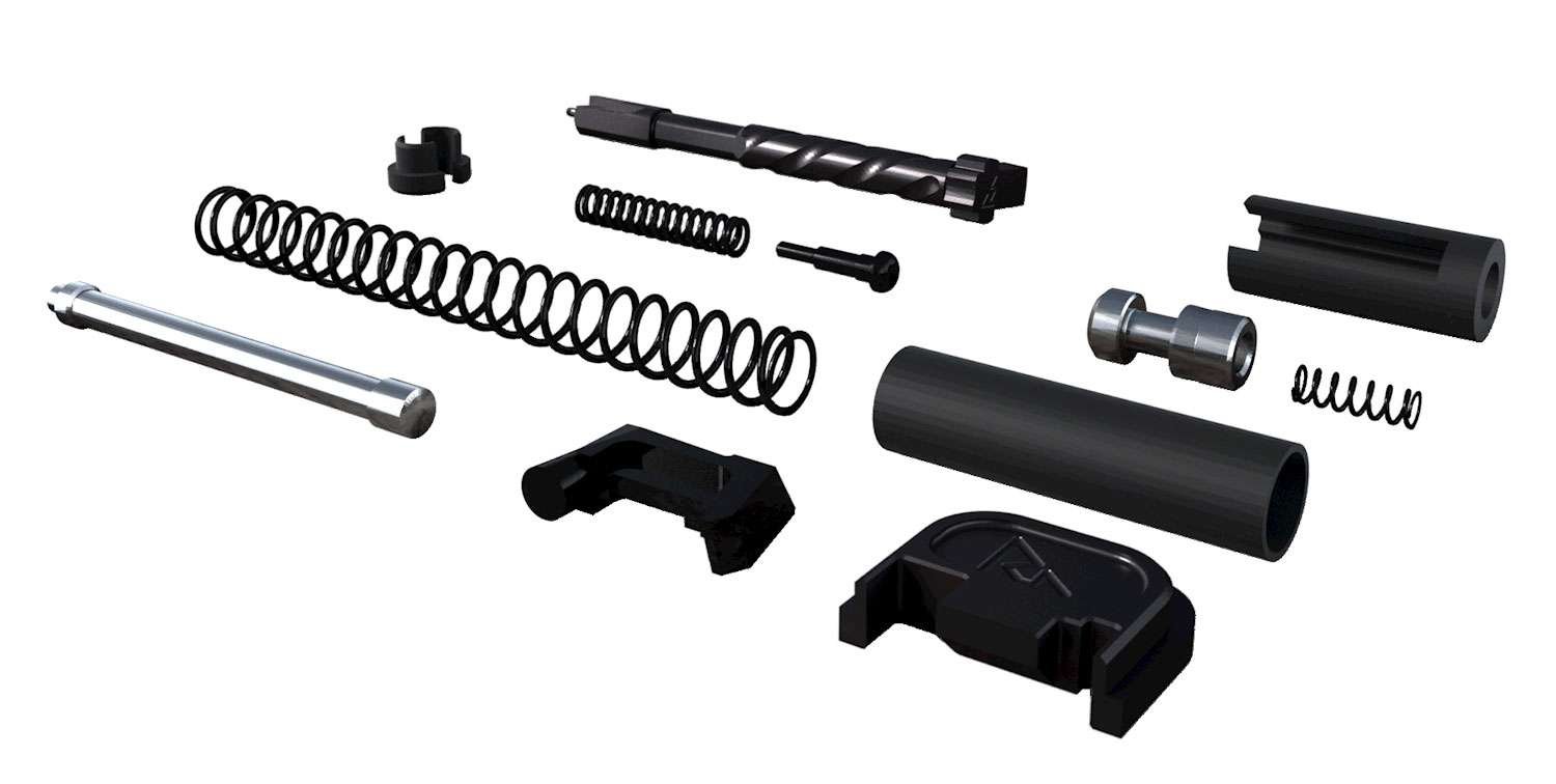 Rival Arms RA42G001A Slide Completion Kit Glock Gen3-4 9mm Black PVD - GSM Outdoors - SLIDE COMPLETION KIT