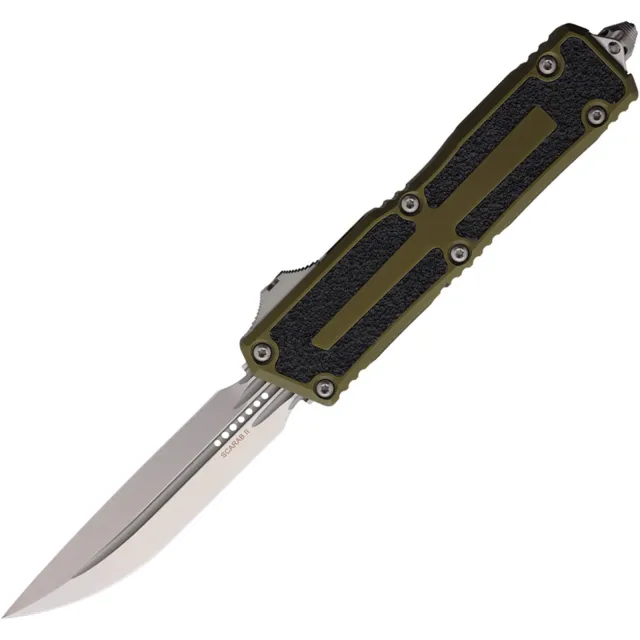 Microtech Scarab II G3 3.97 In D/E-S Stonewash OD Green ALU HNDL