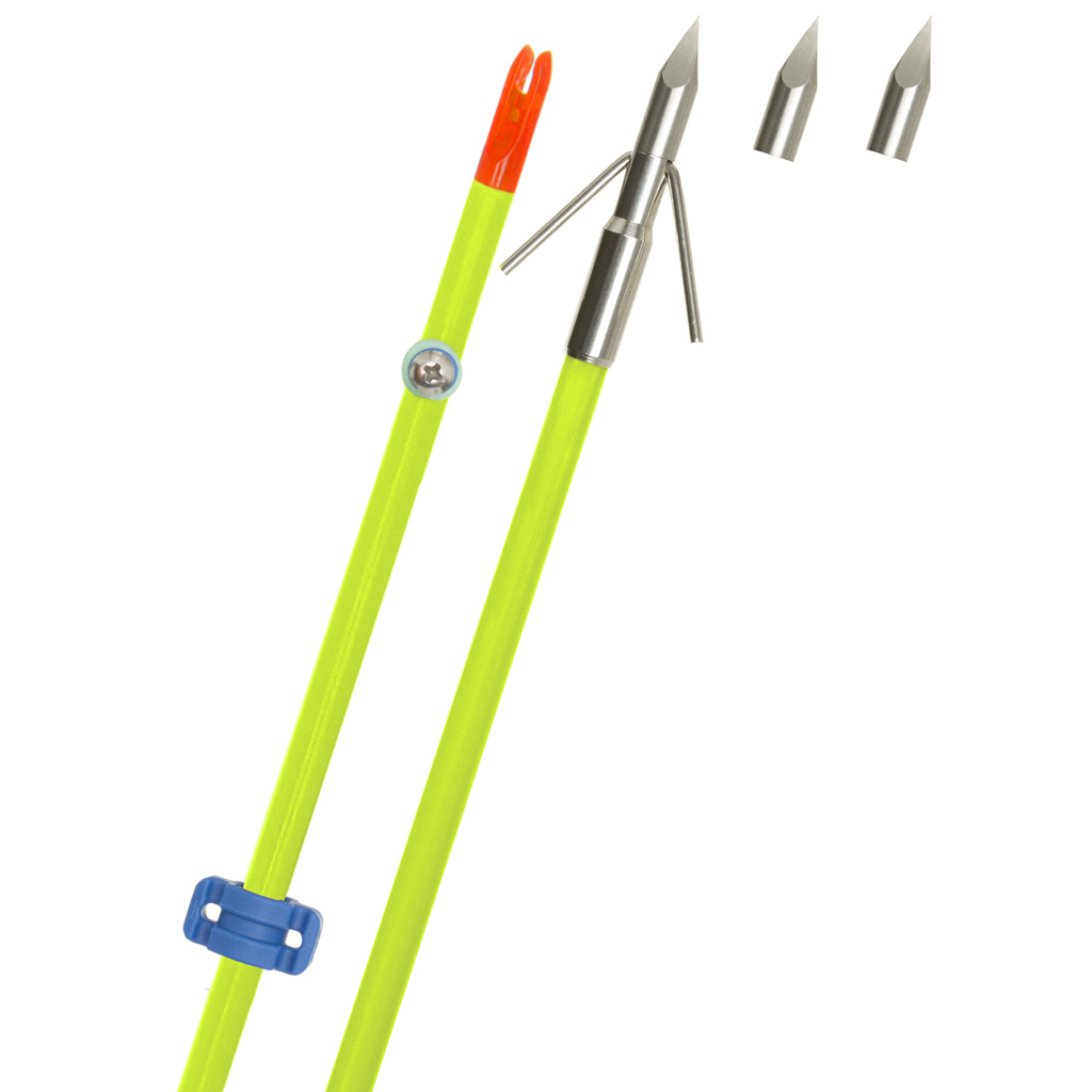Fin Finder Raider Pro Bowfishing Arrow Flo Green 32" Riptide Point