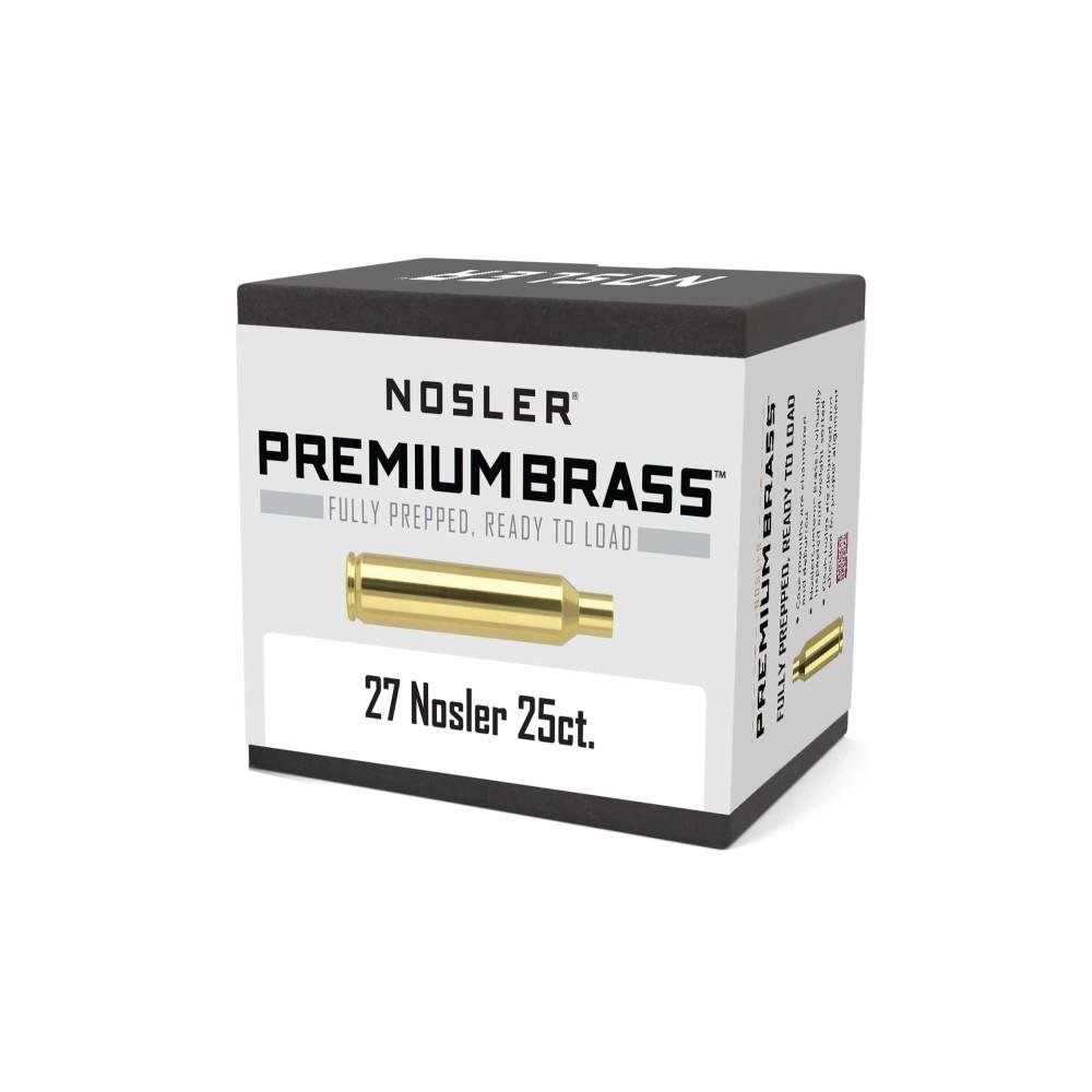 Nosler 10145 Unprimed Brass .27 Nosler 25 Count Box, Prepped, USA - Nosler - 27 NOSLER
