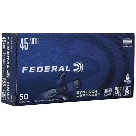 Federal Syntech Defense .45 ACP 205gr Segmented Hollow Point Ammo