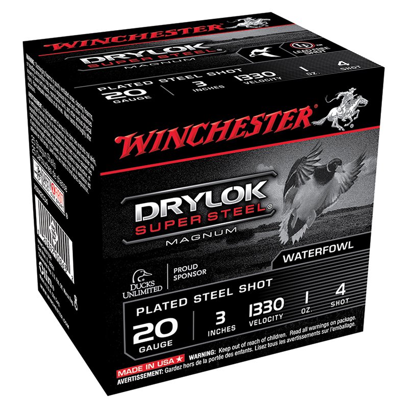 Buy Winchester Drylok Super Steel 20 Gauge 3" #4 Plated 1oz 1330fps online