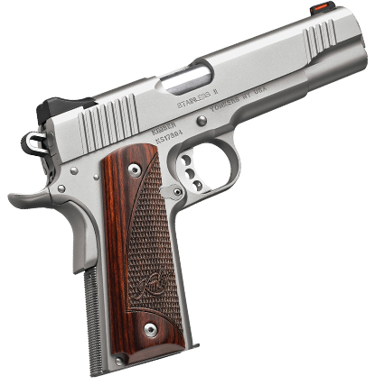 Kimber 1911 Stainless II 10mm 5-Inch Barrel, 8RD, Fiber Optic Sight, Rosewood