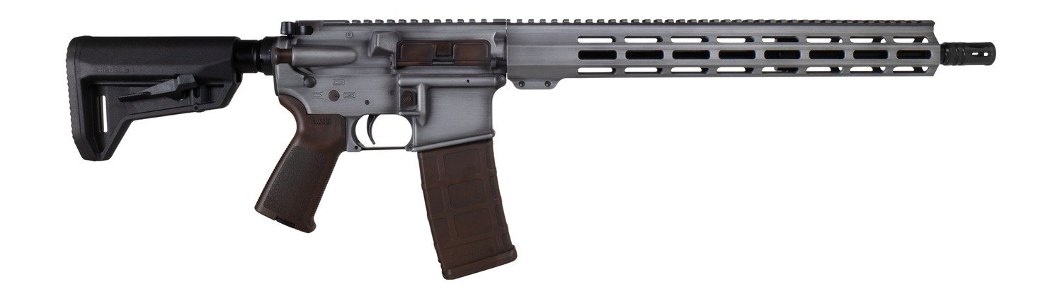 Shark Coast Tactical 300-169-1000-04 Pillager 5.56 NATO 30+1 16" Black Nitride Threaded Barrel, Aluminum Receiver w/Picatinny Rail, M-LOK Handguard, Magpul Collapsible Black Polymer Stock, Brown Magp
