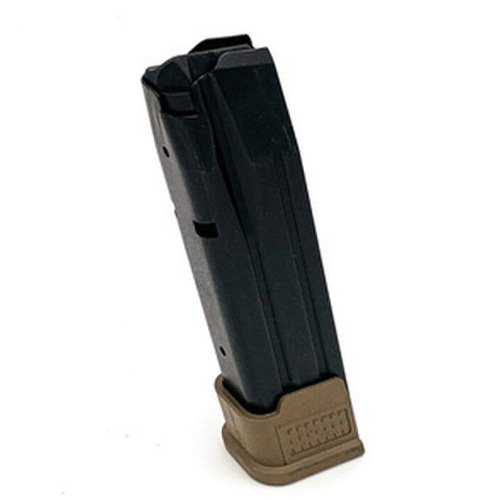 ProMag SIG-A20-FDE 9MM 21-Round Steel Magazine, FDE Baseplate, Blued Finish - ProMag Industries - 9MM