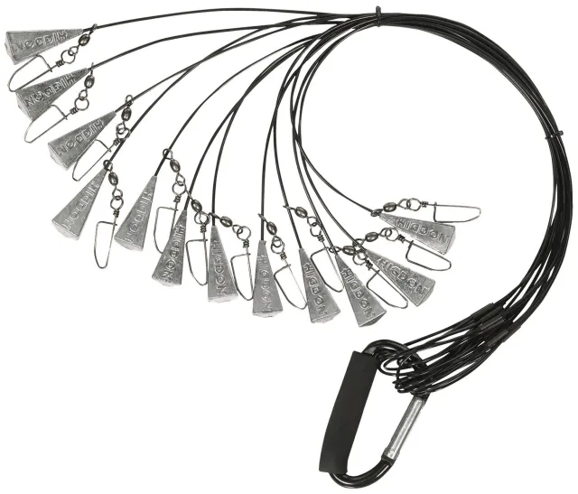 Higdon Outdoors 30323 Battleship Rig 36" Black 12-Pack Anchors 4oz