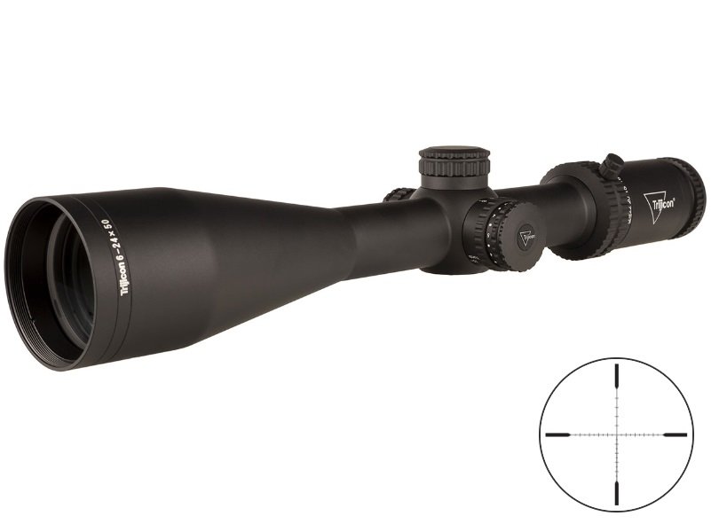 Trijicon Tenmile 6-24x50mm SFP Rifle Scope 30mm Tube Green LED Dot - Trijicon - 50MM