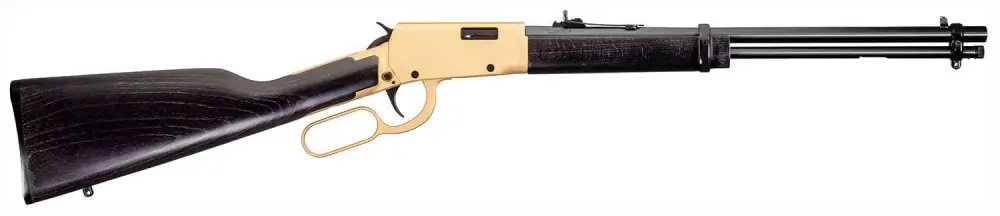 Rossi RL22181WDGLD2 Rio Bravo 22 LR Lever-Action Rifle 18" Barrel Gold Finish Dark Hardwood Stock - ROSSI - 22 LR