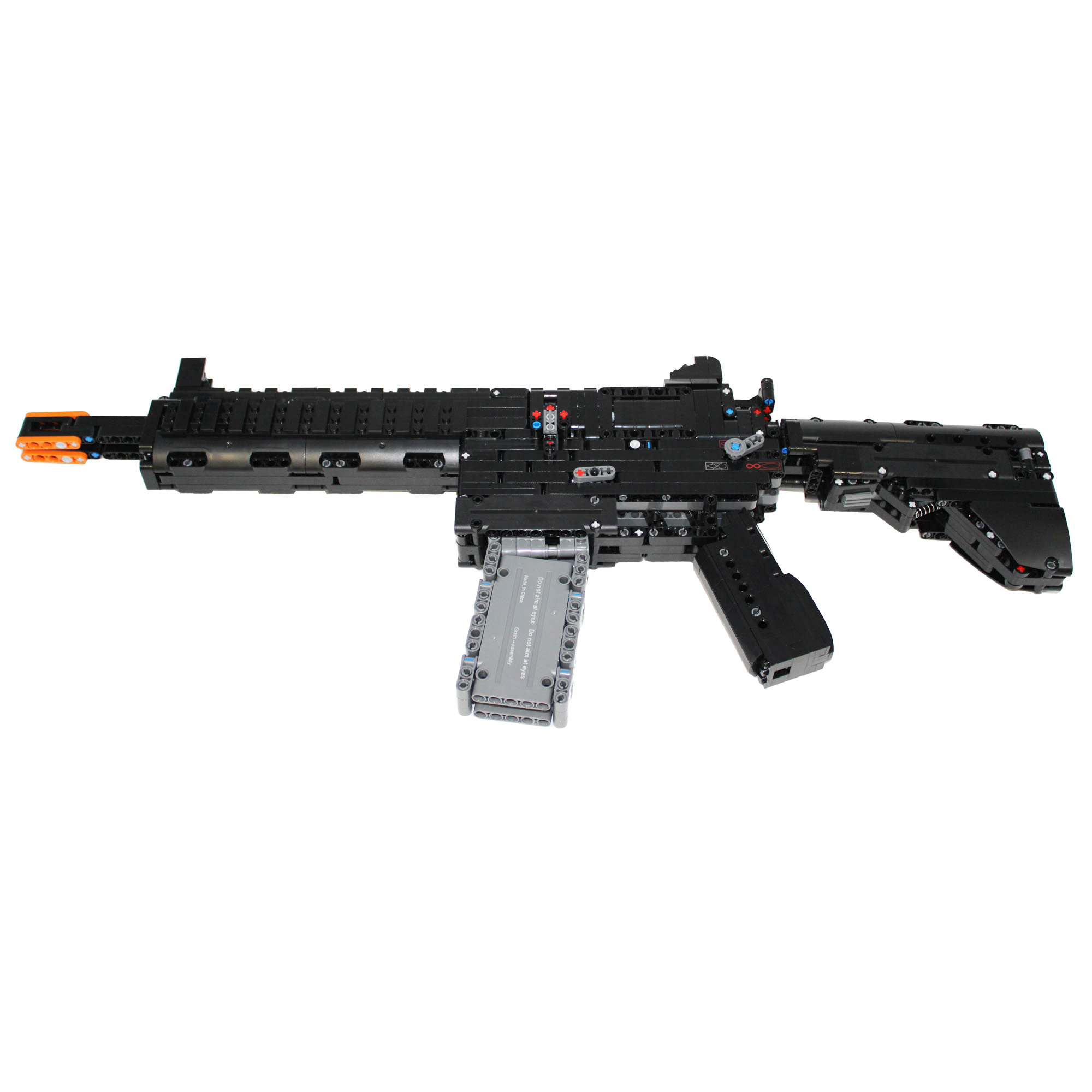 Caliber Gourmet CBG-BB-3 Building Blocks Machine Gun Toy, Multi-Color