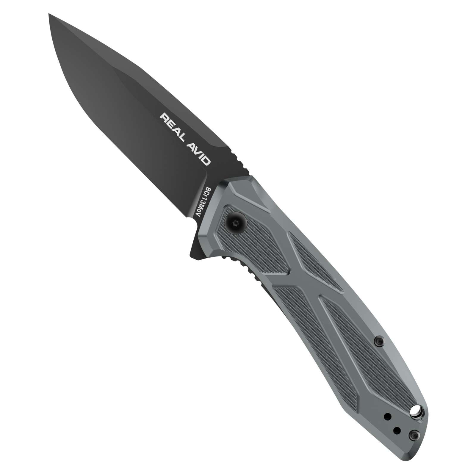 Real Avid AVRAV2 3.25" Drop Point Knife 8Cr13MoV Black Oxide Blade