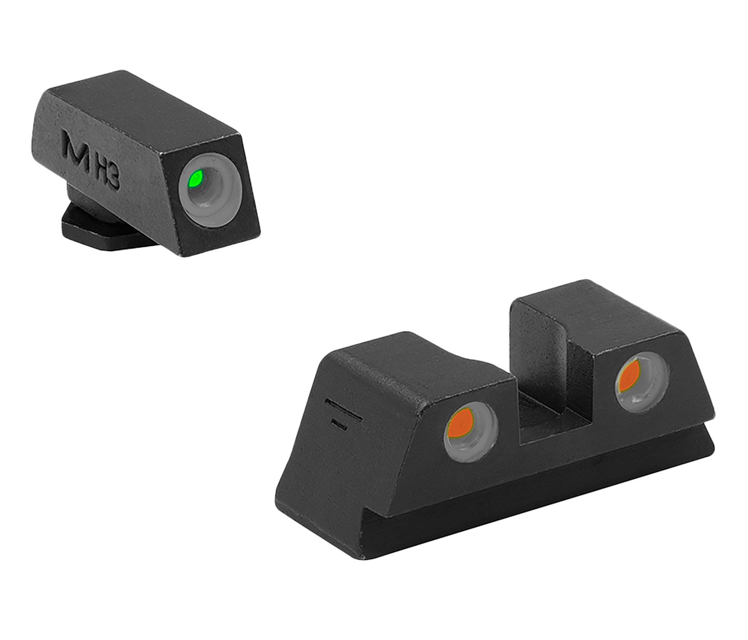 Meprolight 102203301 Tru-Dot Sight Set Green/Orange Tritium Glock 42/43/48X - Meprolight - STEEL