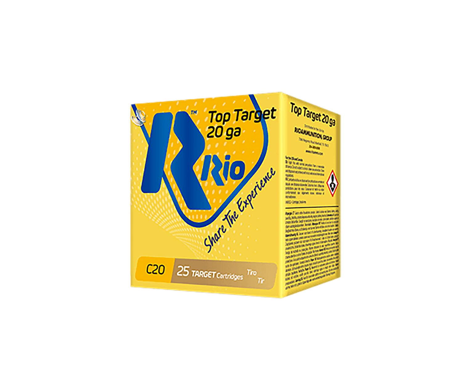 Rio Ammunition ST208 Top Target 20 Gauge 2.75" 7/8 oz 8 Shot 25 Bx/ 10 Cs - Rio Ammunition - 20 Gauge