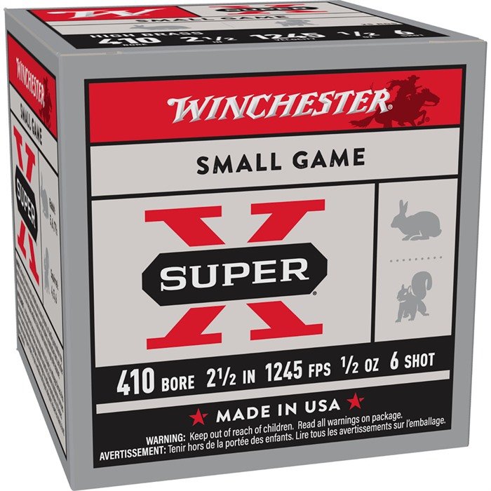 Winchester Super-X .410 Bore 2.5" 1/2oz #6 Shot 250-Rounds - Winchester
