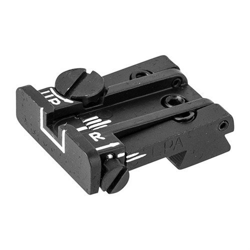 L.P.A. SIGHTS COLT 70/80/90 WHITE OUTLINE ADJUSTABLE REAR SIGHT - LPA