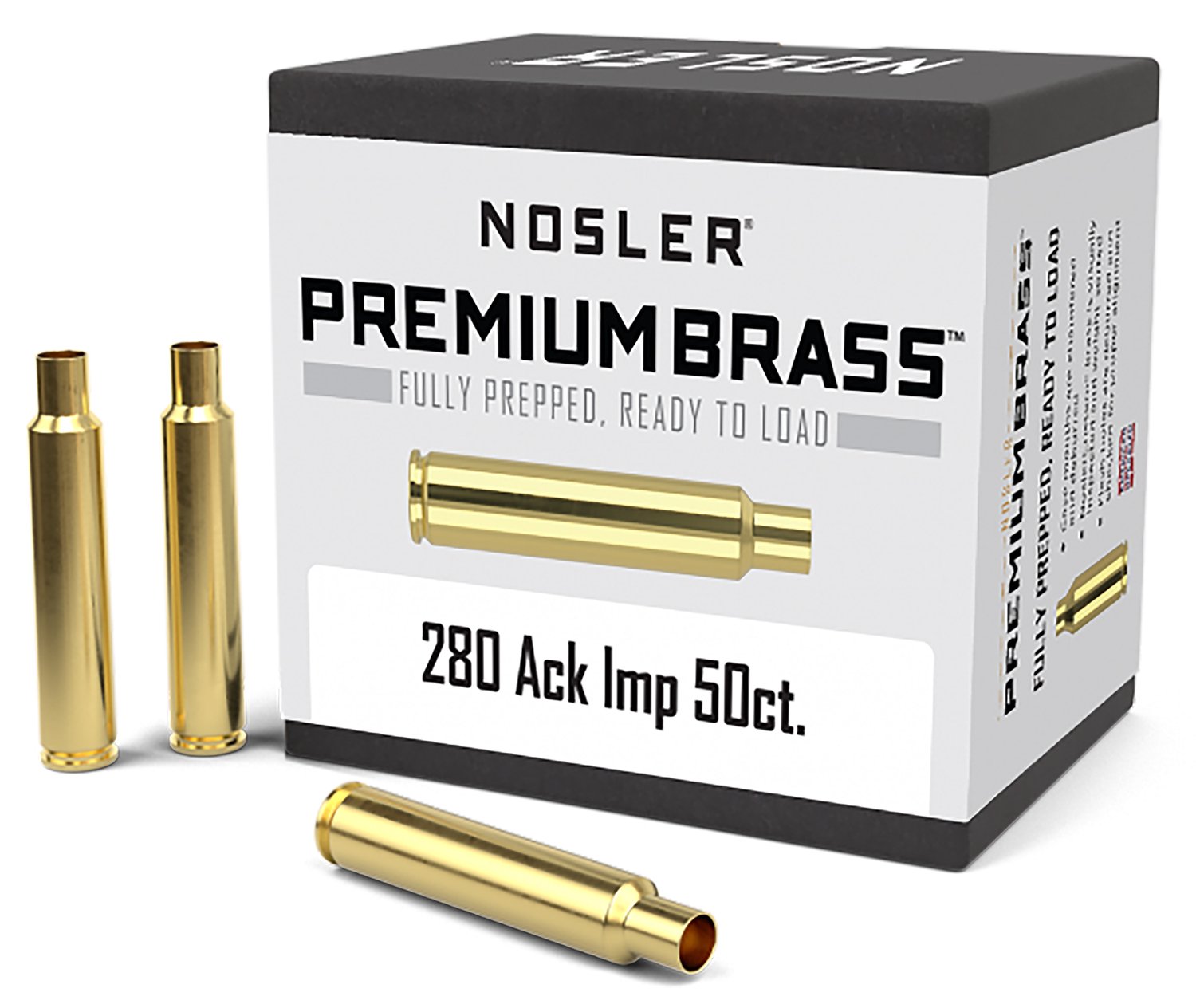 Nosler 10175 .280 Ackley Improved Unprimed Brass 50 Count - Nosler - BRASS