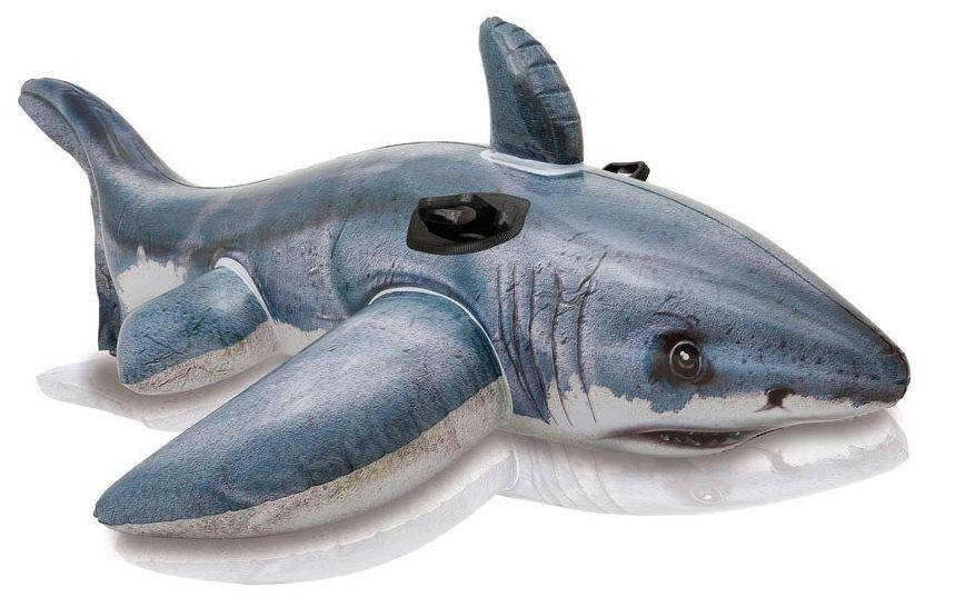 INTEX Great White Shark Ride-On 61 x 41 in Handles, Repair Patch