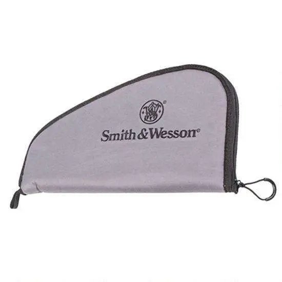 Smith & Wesson M&P Medium Defender Handgun Case, Smooth Gray/Black, Durable Nylon, Padded Walls, Easy Access Zipper, 13x7x1.5 Inches - Smith & Wesson - BLACK/GRAY