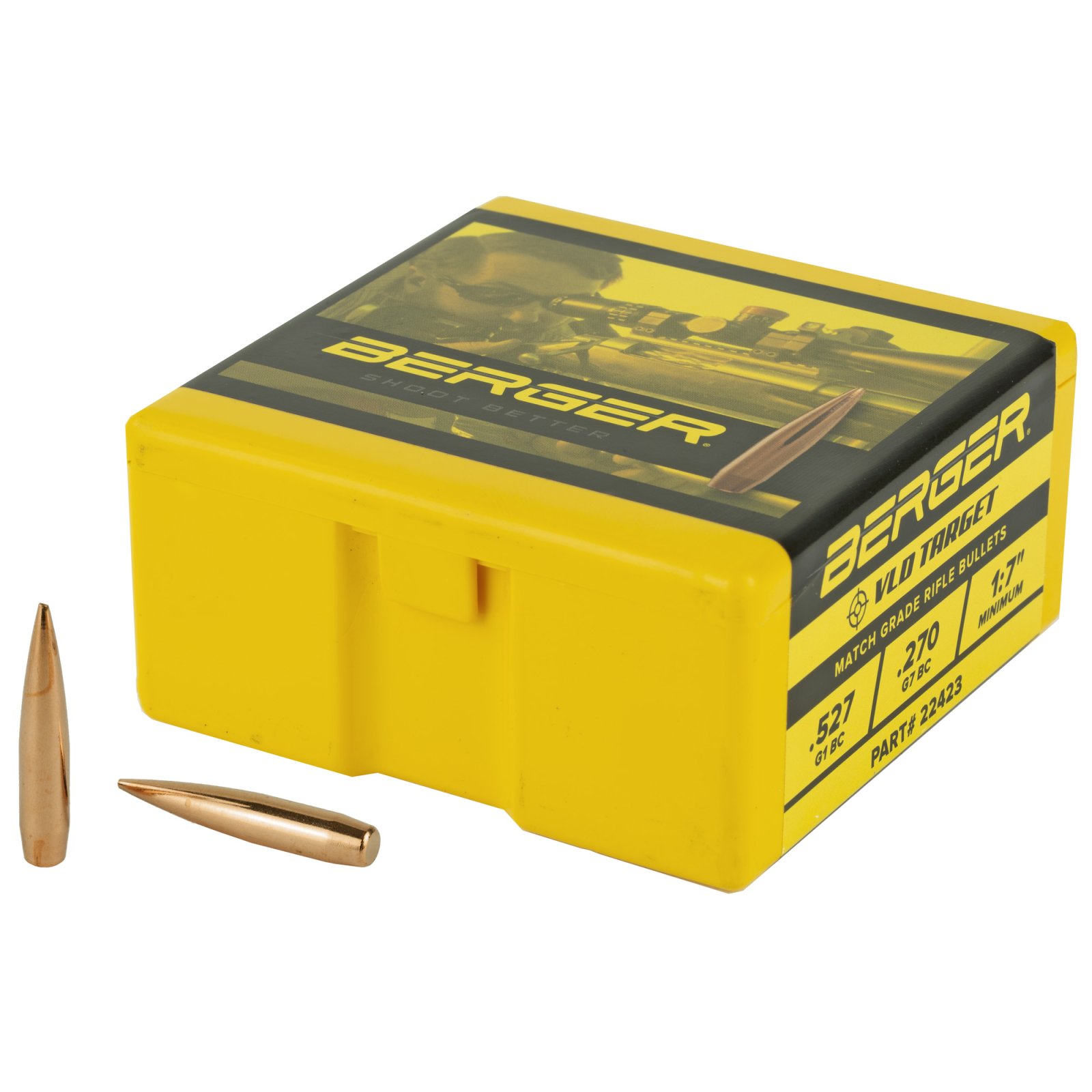 Buy Berger 22423 VLD Target Match 22 Cal 90gr Bullets 100/Box online