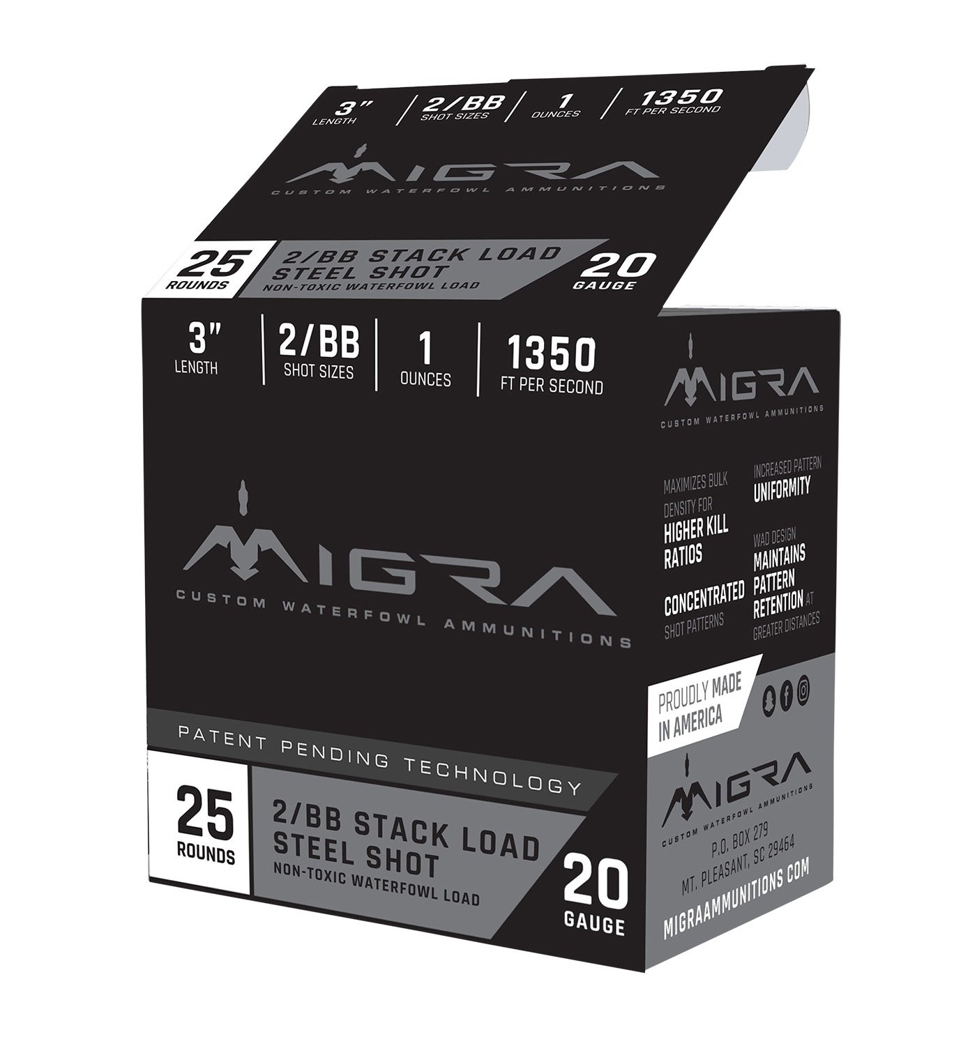 Migra Ammunitions M20S46 20 Gauge 3 in 1 oz 4/6 Shot 25 Rounds