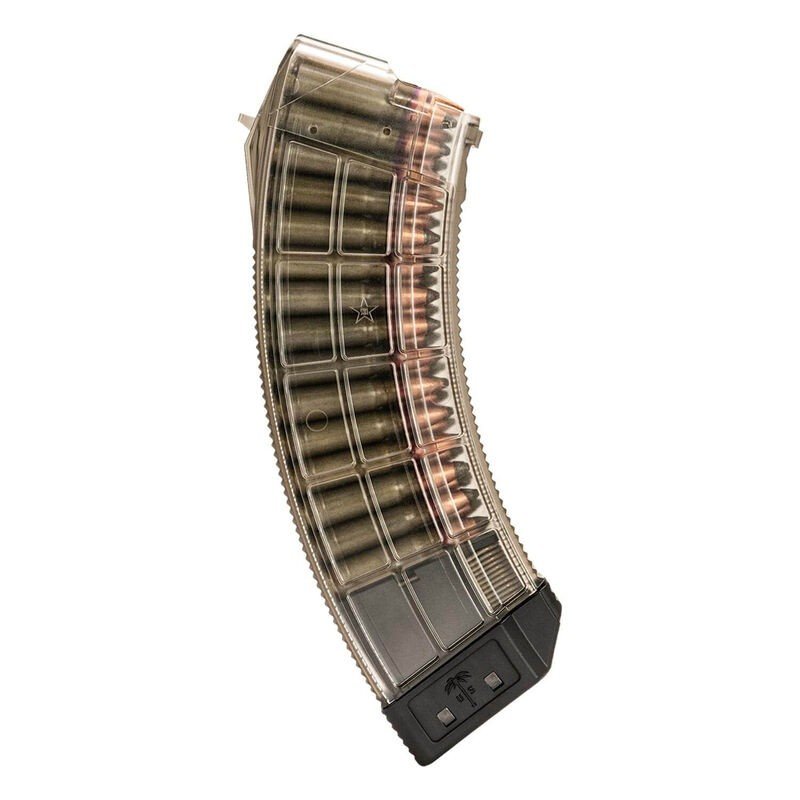 US Palm MA1120A Standard 30rd 7.62x39mm Fits AK-47 Clear w/ Black Floor... - CENTURY ARMS - 7.62 X 39MM