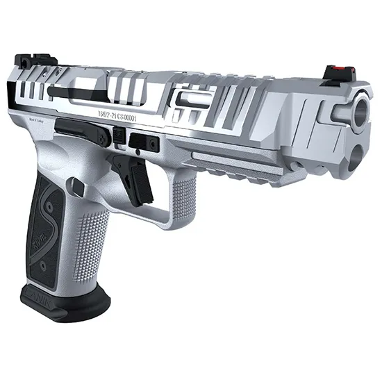 Canik HG7010CX SFx Rival-S 9mm 5" 18RD Fiber Optic Sight Chrome Case - Century Arms - 9x19 mm