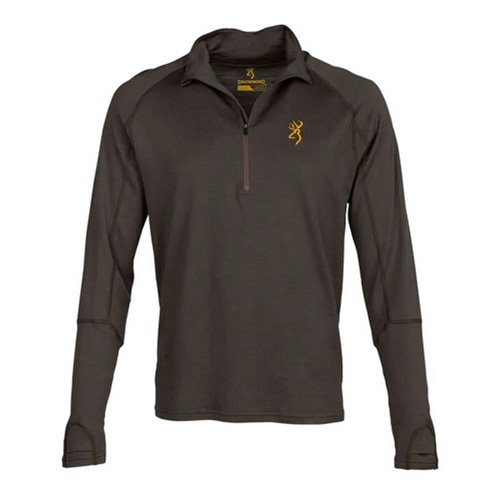 Browning Merino Wool 1/4 Zip Shirt Major Brown XL - Browning