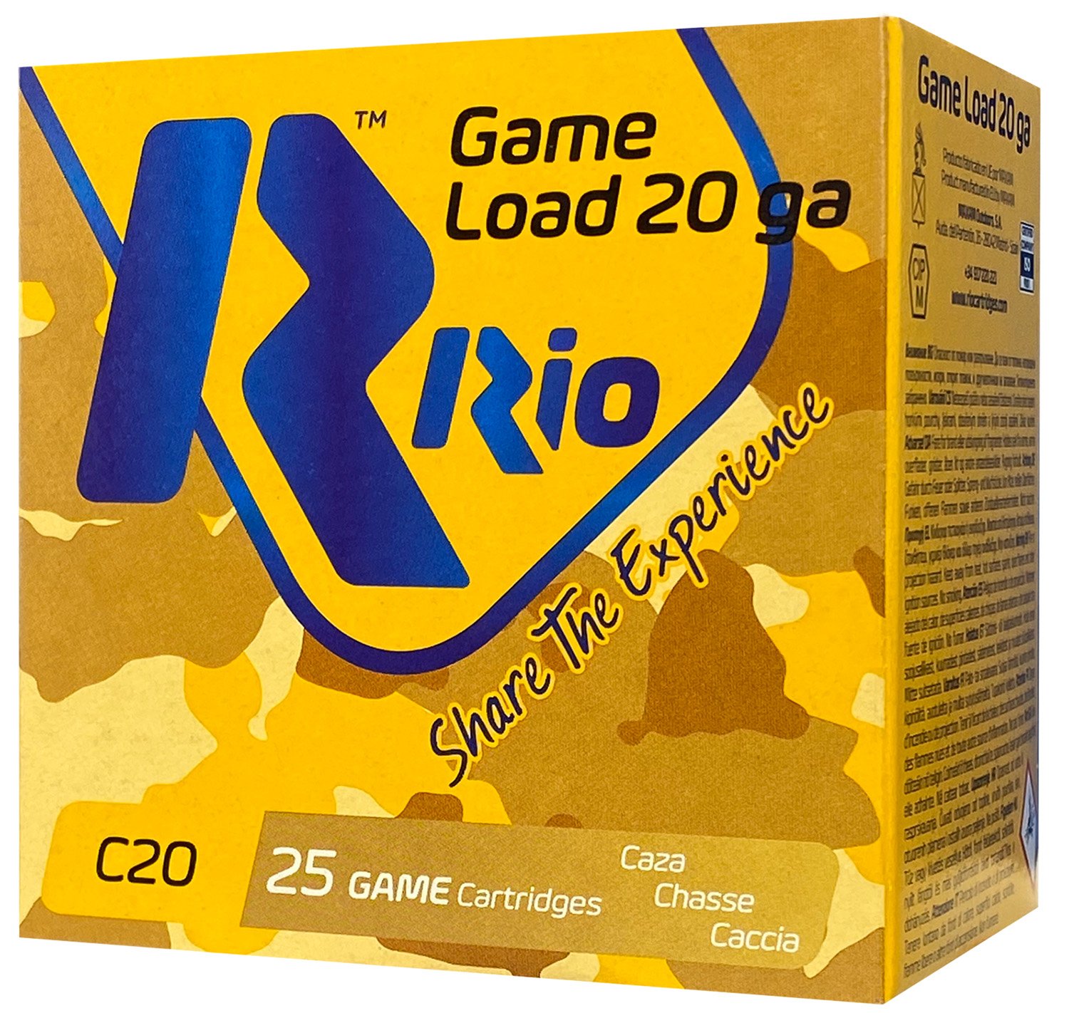 Rio Ammunition RC206 20 Gauge Game Load 2.75" 1oz 6 Shot 25/Box