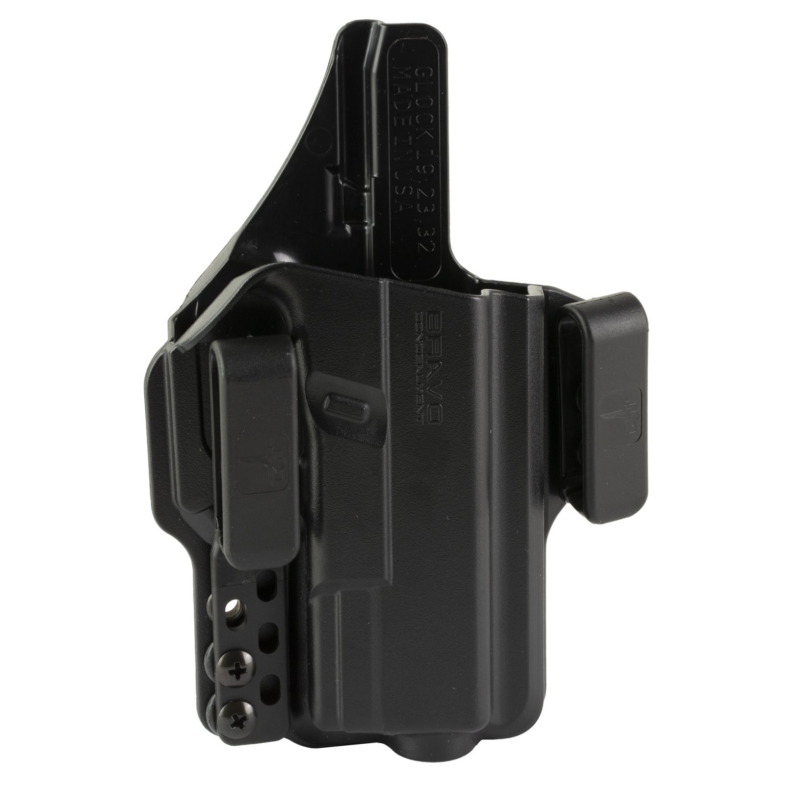 Bravo Concealment Torsion IWB Holster Glock 19 23 32 Right Hand Black - Bravo Company Manufacturing