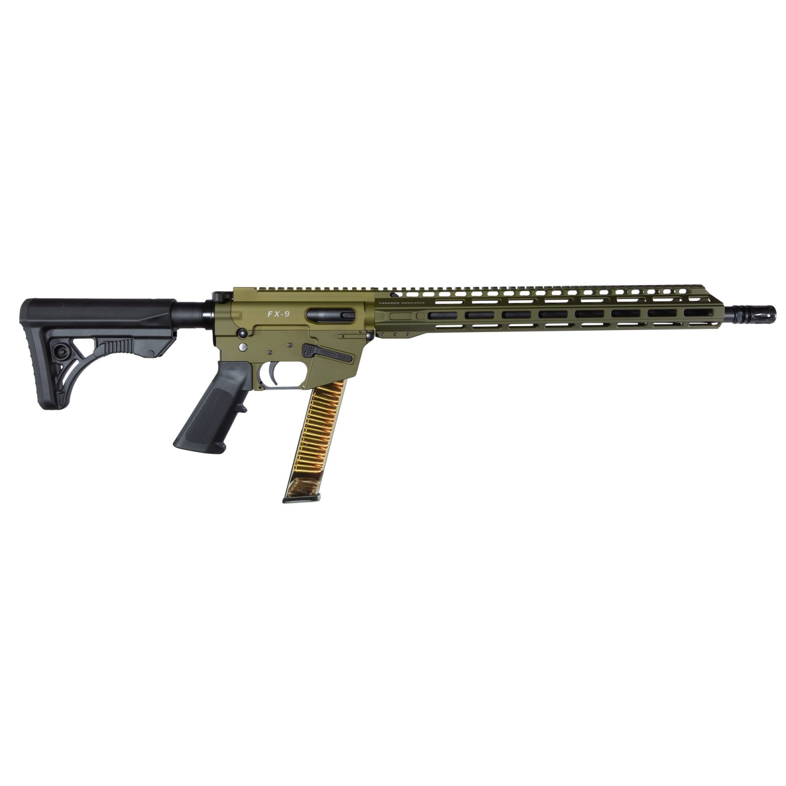 Freedom Ordnance FX9 9MM Rifle 16" Barrel Olive Drab UTG Stock M-LOK Rail