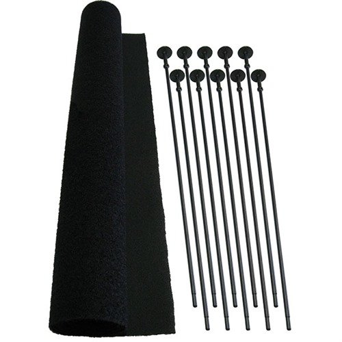 Gun Storage Solutions RR10SKBL Rifle Rod Kit .22 Cal, 10 Black Rods, 19"x15" - Gun Storage Solutions