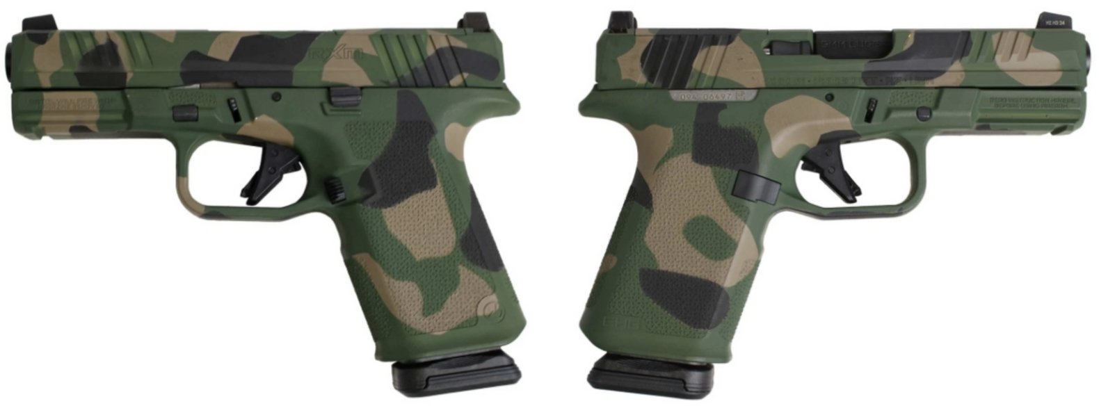 RUGER RXM 9MM PISTOL 4" BBL M81 CAMO, MAGPUL EHG, O.R. 2-15RD MAGS - ORION EXCLUSIVE