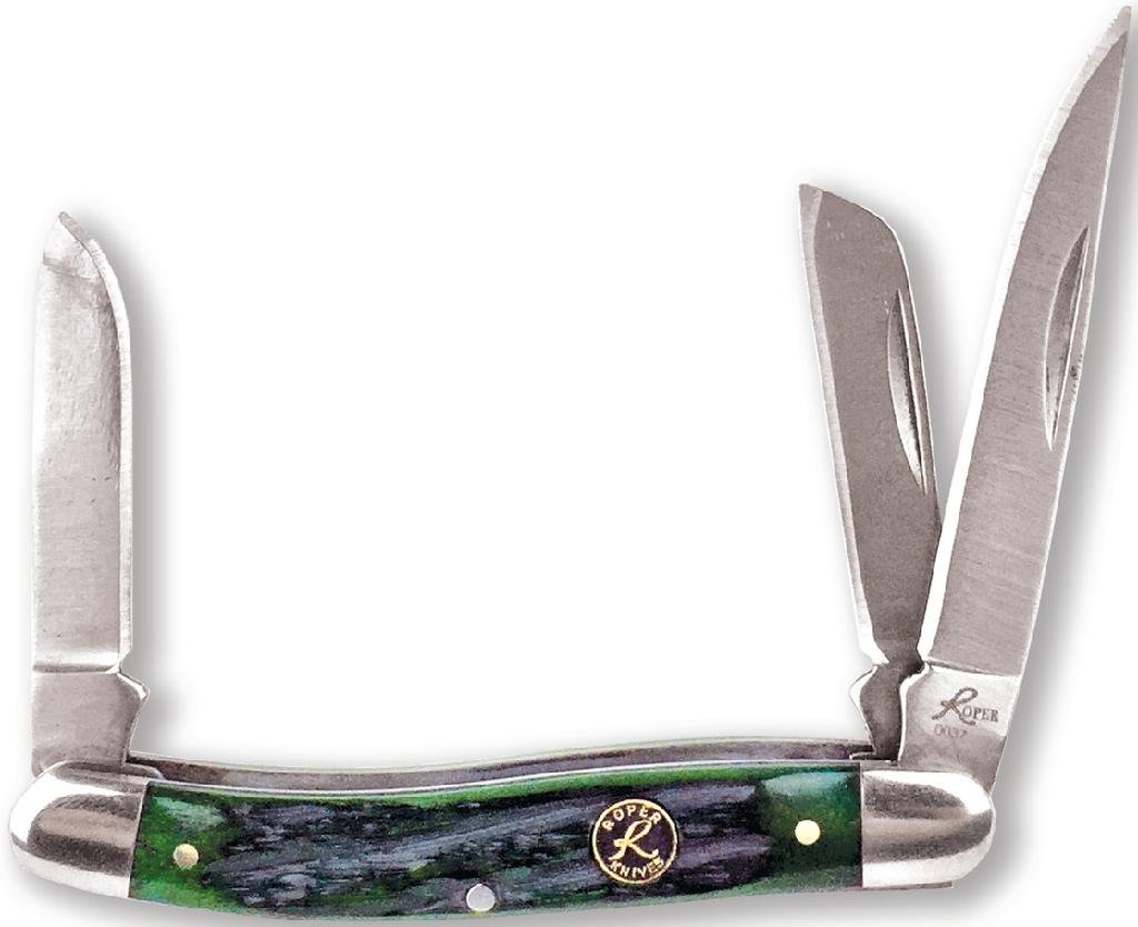 ABKT RP0001CGB Chaparral Stockman 3.5 In Closed 2.5 In Blade Green Bone Handle