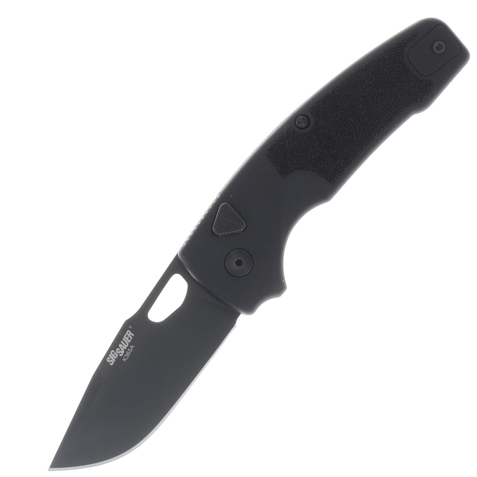 HOGUE SIG K365A NITRON 2.75" BLK/BLK Sig K365A Nitron 2.75" Automatic Folder - Clip Point Blade Black Finish Polymer Frame - Black