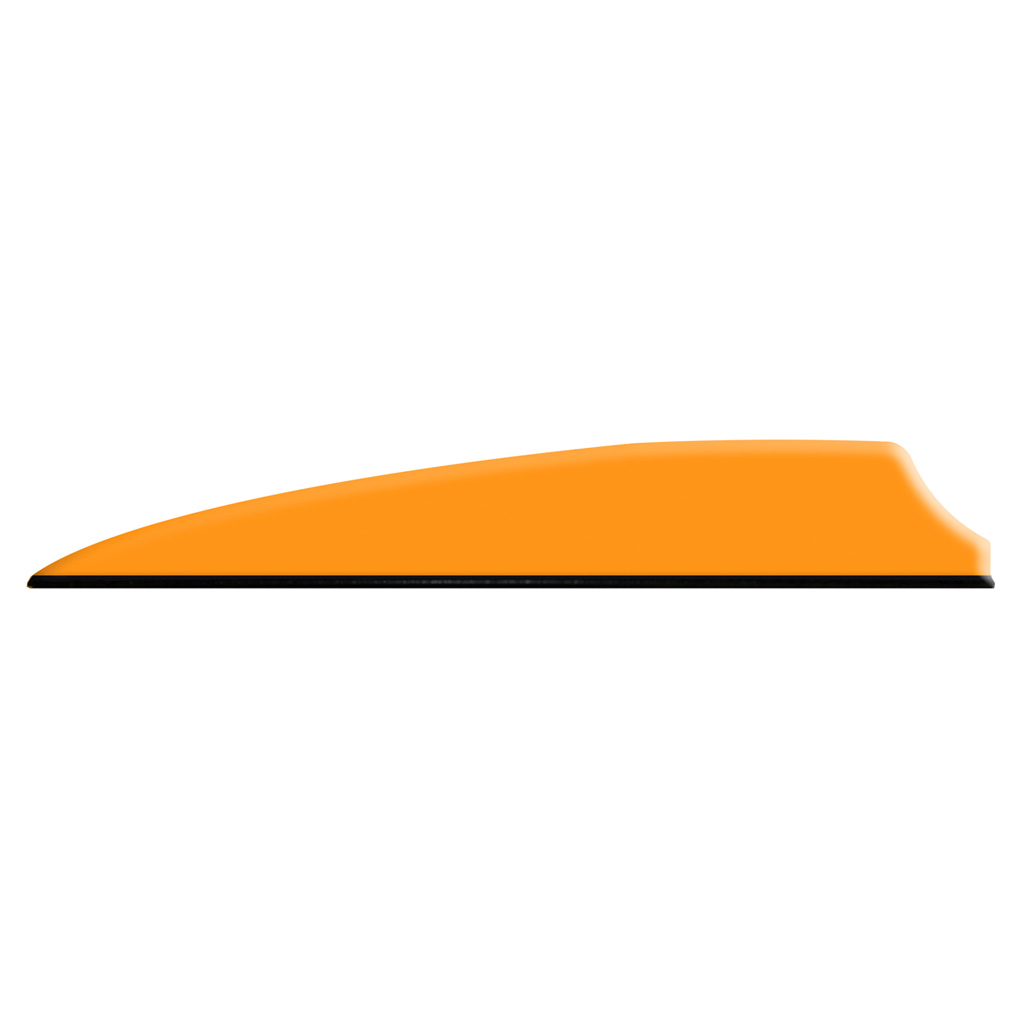 Q2i Q07044 Fusion X-II Vanes Neon Orange 3" 100pk Shield Cut Design