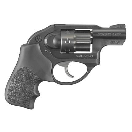 Ruger LCR 22LR 1.875 in Matte Black 8rd DAO Hogue Tamer Grip