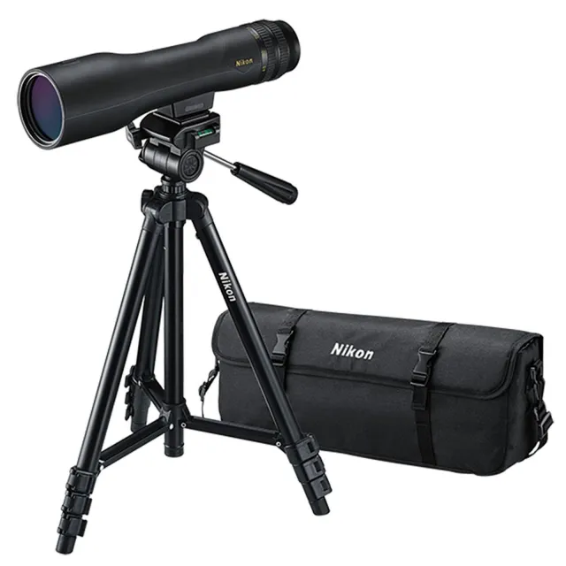 Nikon ProStaff 3 Fieldscope Outfit w/Compact Tripod Zoom Eyepiece Carry Case - 16-48x60mm Straight Black - Nikon Inc.