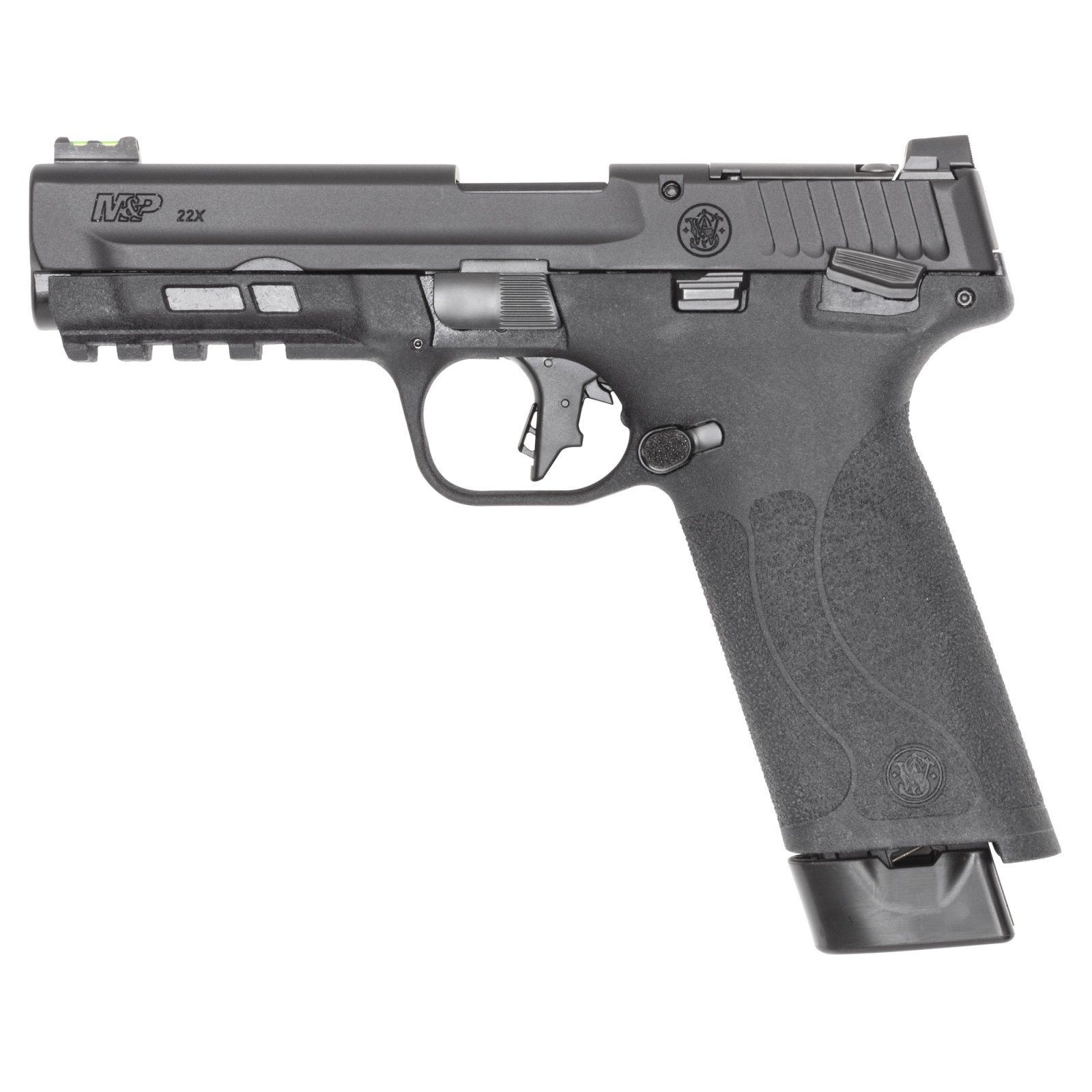 M&P 22X Handgun .22 LR 20rd Magazines(2) 4.1 Barrel White Dot Sights Thumb Safety Black - Smith & Wesson - 22 LR