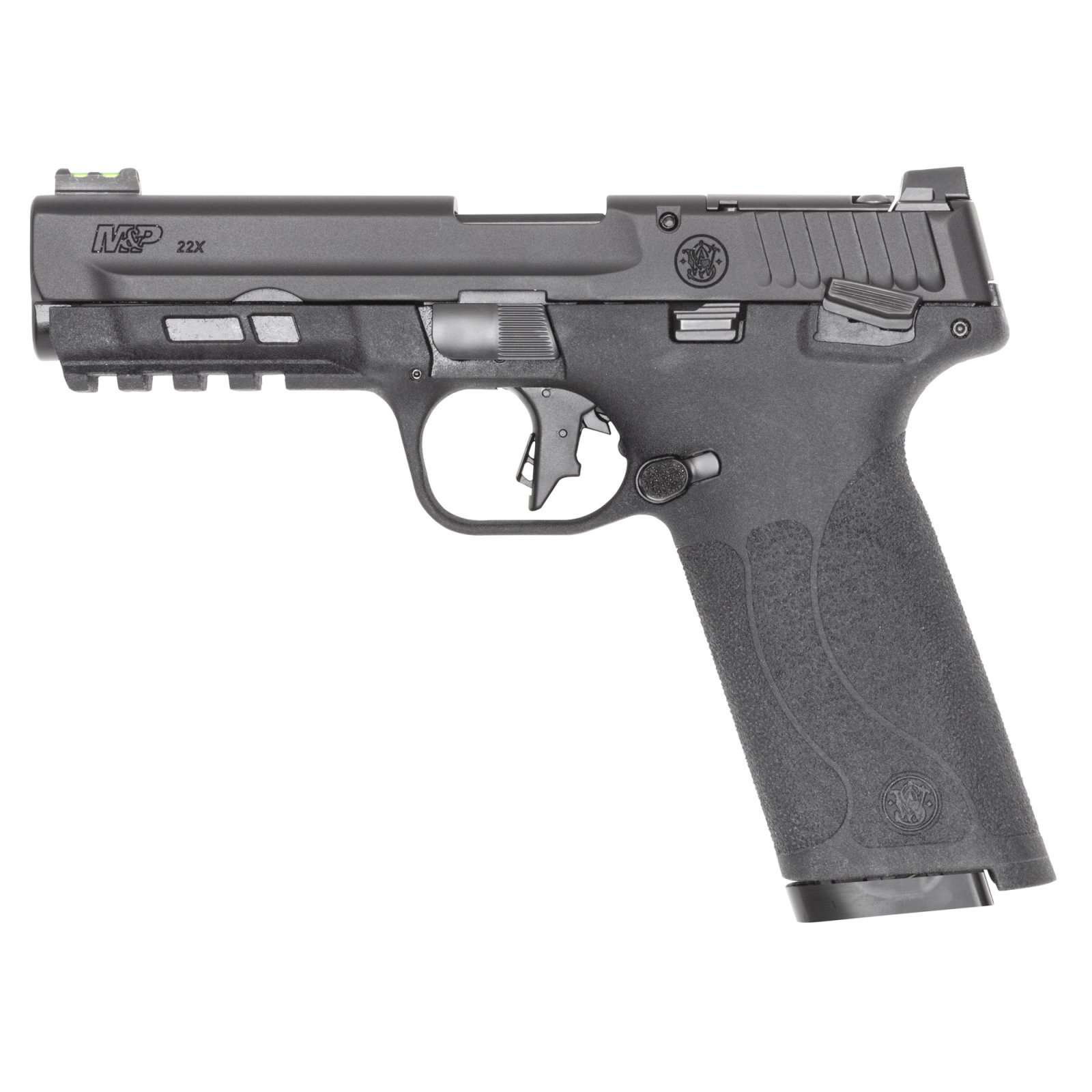 M&P 22X Handgun .22 LR 10rd Magazines(2) 4.1 Barrel White Dot Sights Thumb Safety Black - Smith & Wesson - 22 LR