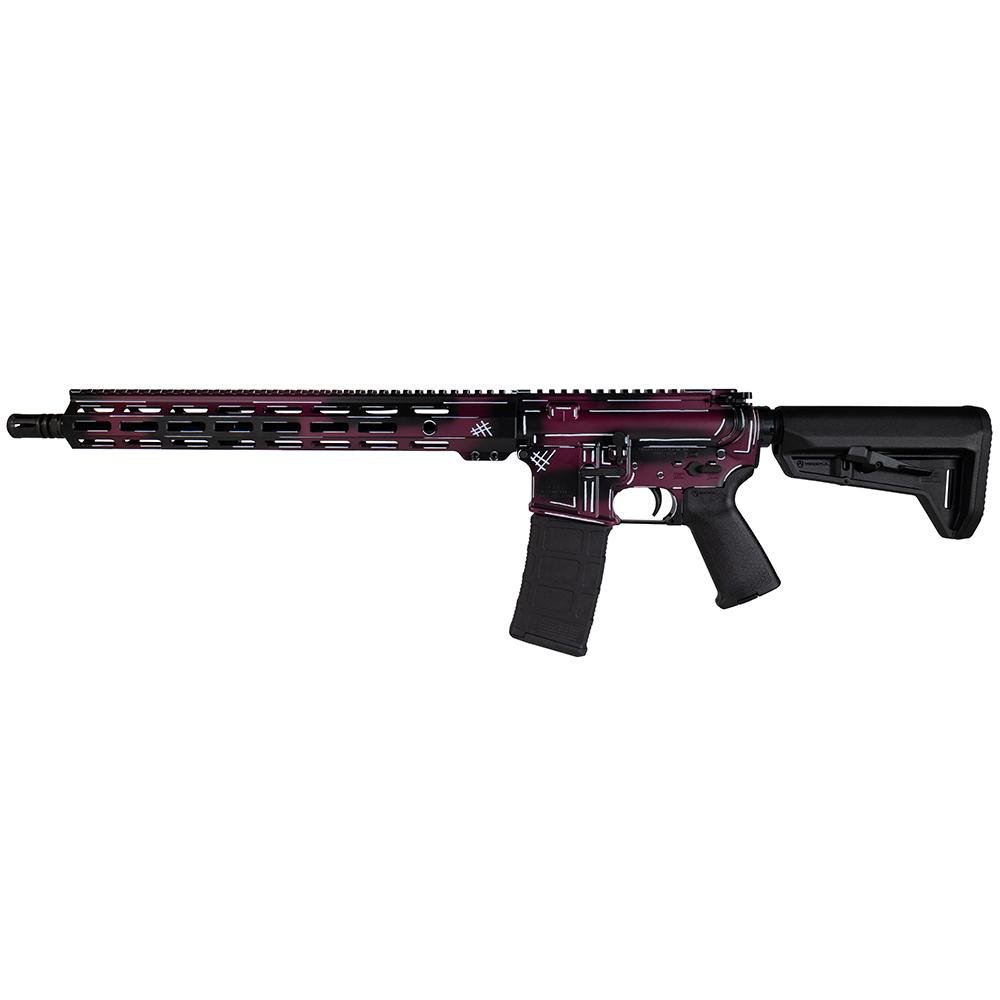 Shark Coast Tactical Anime- Black Cherry Rifle 5.56mm 10rd Magazine 16 Barrel 15 MLOK Handguard California Compliant - Shark Coast Tactical - 5.56
