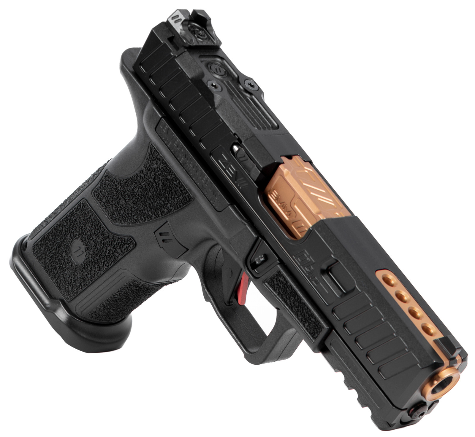 ZEV OZ9V2 Elite Hypercomp 9mm Pistol 17rd XGrip Black/Bronze