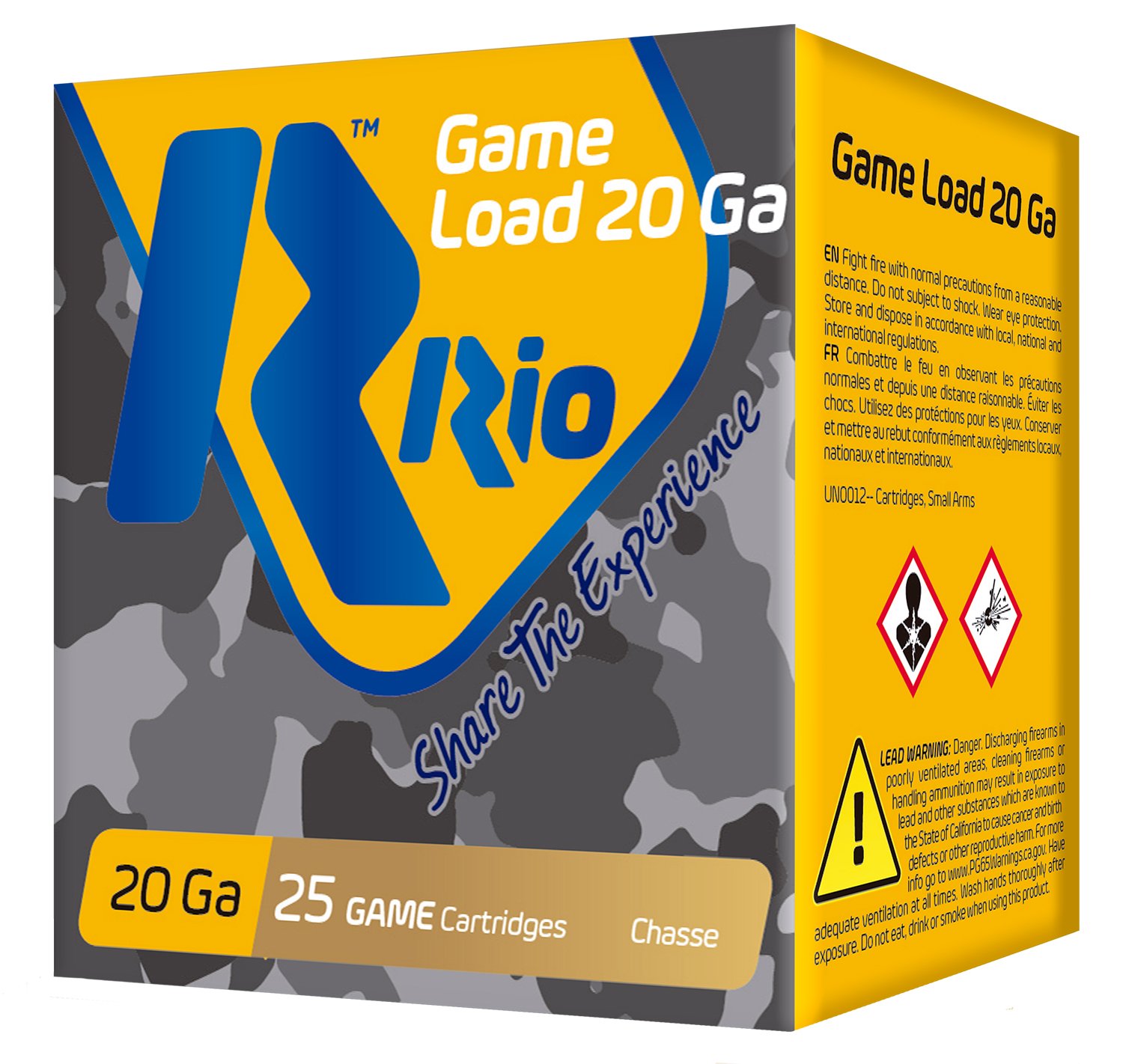 Rio Heavy Field 20ga 2-3/4" 1oz #7.5 Shot 1250fps Game Load - 25ct - Rio Ammunition - 20 Gauge