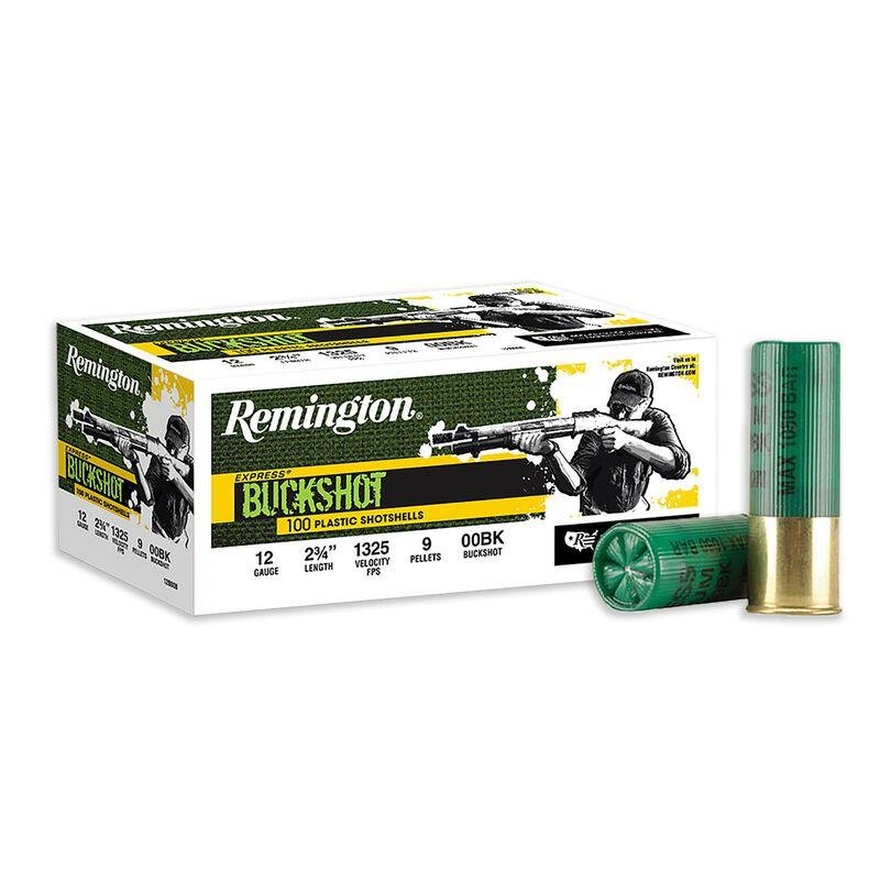 Remington Ammunition Express Buckshot 12 Gauge 2.75" 00 Buck Shot 100 Per Box/ 2 Cs