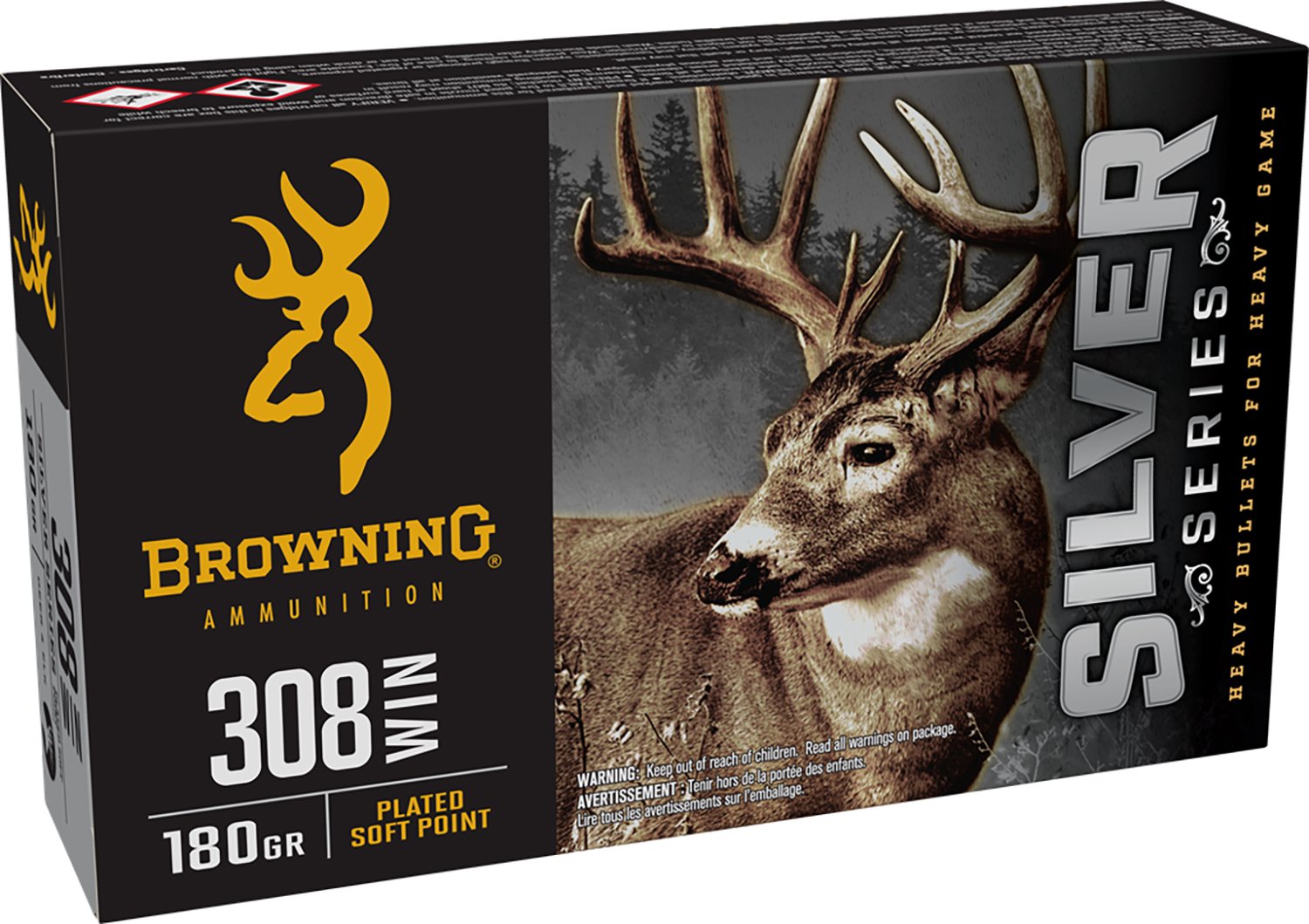 Browning Silver Series .308 Win 20 Rounds 180 Grain PSP - Winchester - PLATED SOFT POINT