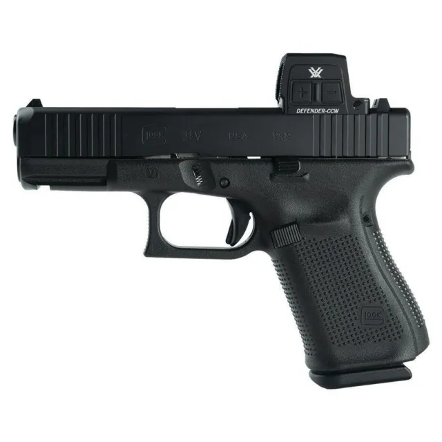 Buy Glock V-Series Model 19 Handgun 9mm Luger 15rd Magazines (3) 4.02 Barrel Black Vortex Defender US Made online