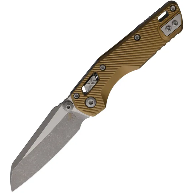 Microtech MSI Mini 3.19 In Wharncliffe Ram-Lok Apocalyptic Tan Alu Handle