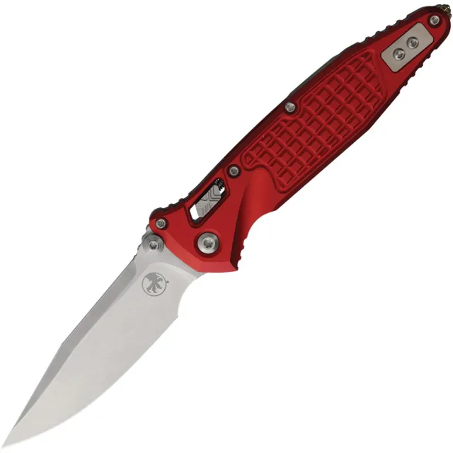 Microtech SOCOM RAM-LOK 4 In SE Stonewash Red Aluminum Handle