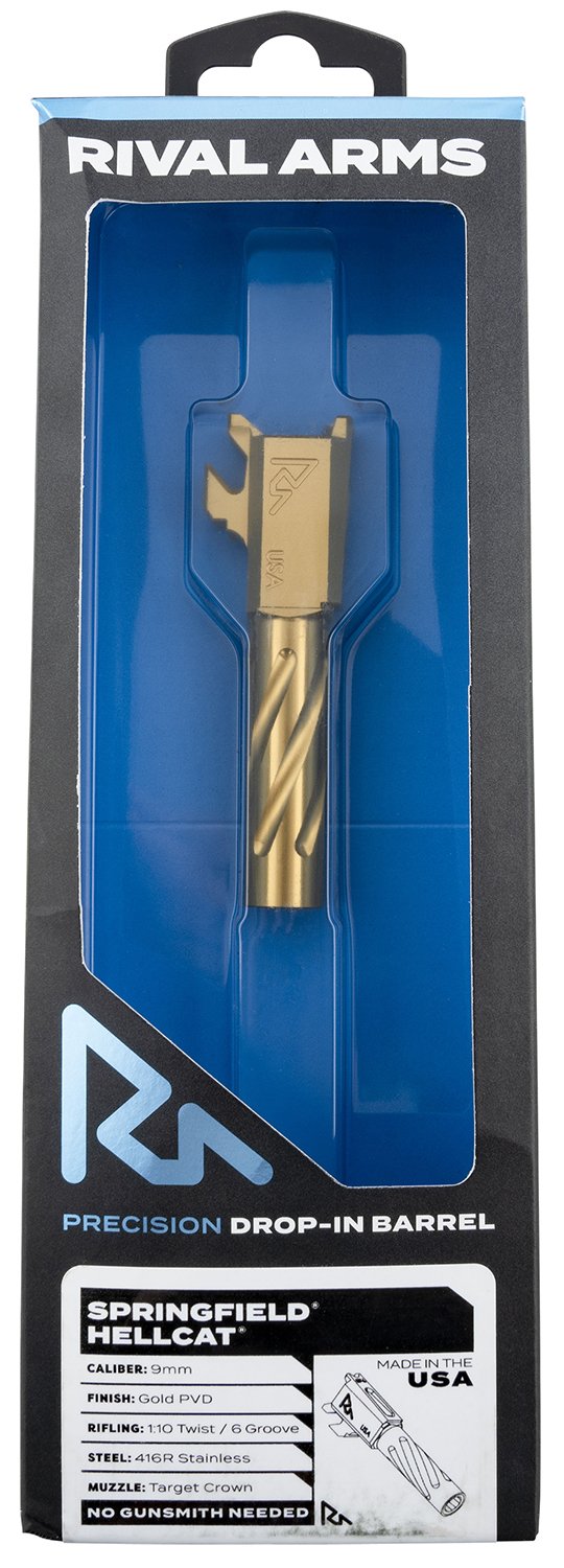 Rival Arms RA-RA20H101E Gold PVD Barrel for Springfield Hellcat 9mm