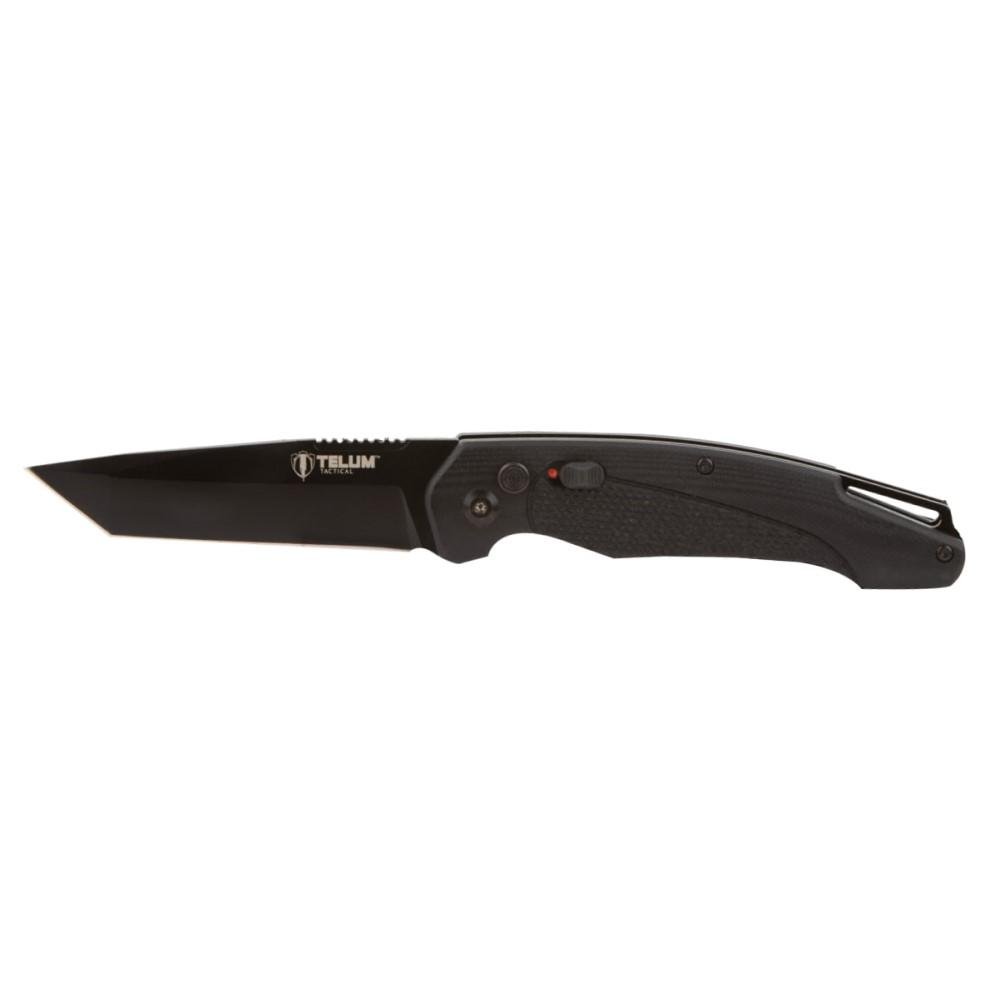 Rock Ridge Outdoors TT3000 Telum Titan Auto Knife 4" Tanto Blade Black
