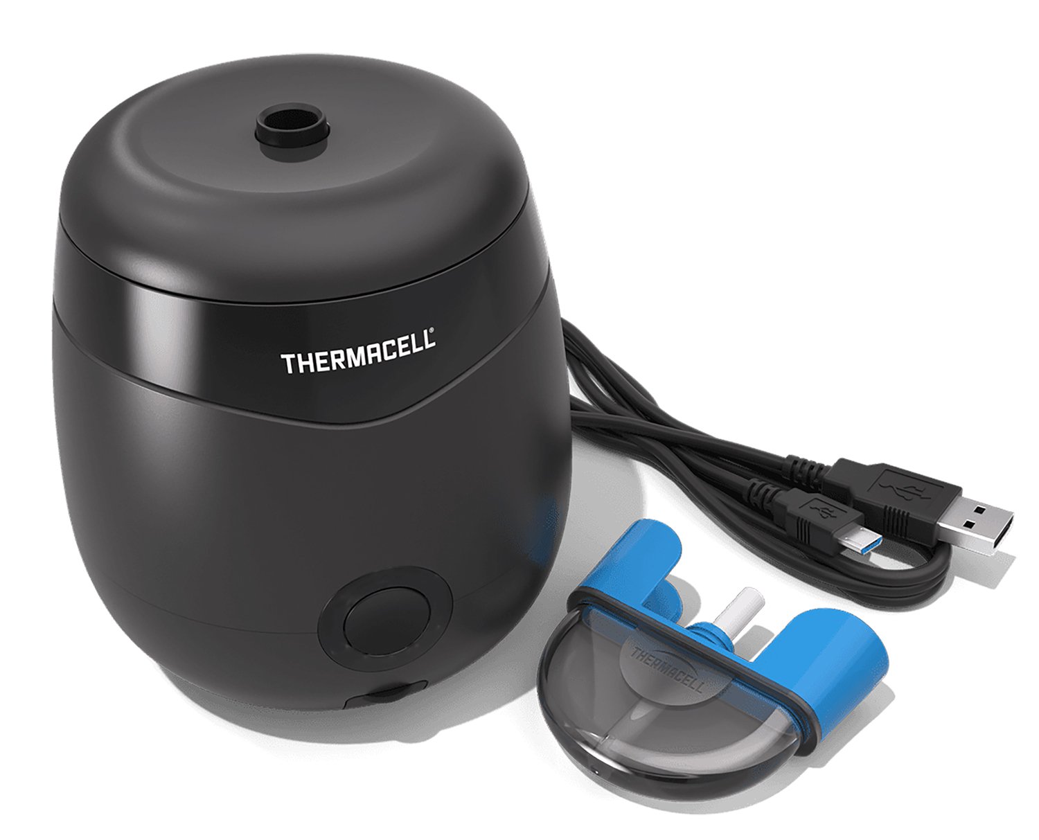 Thermacell E55X Rechargeable Mosquito Repeller Charcoal Gray 20ft 12hrs - THER